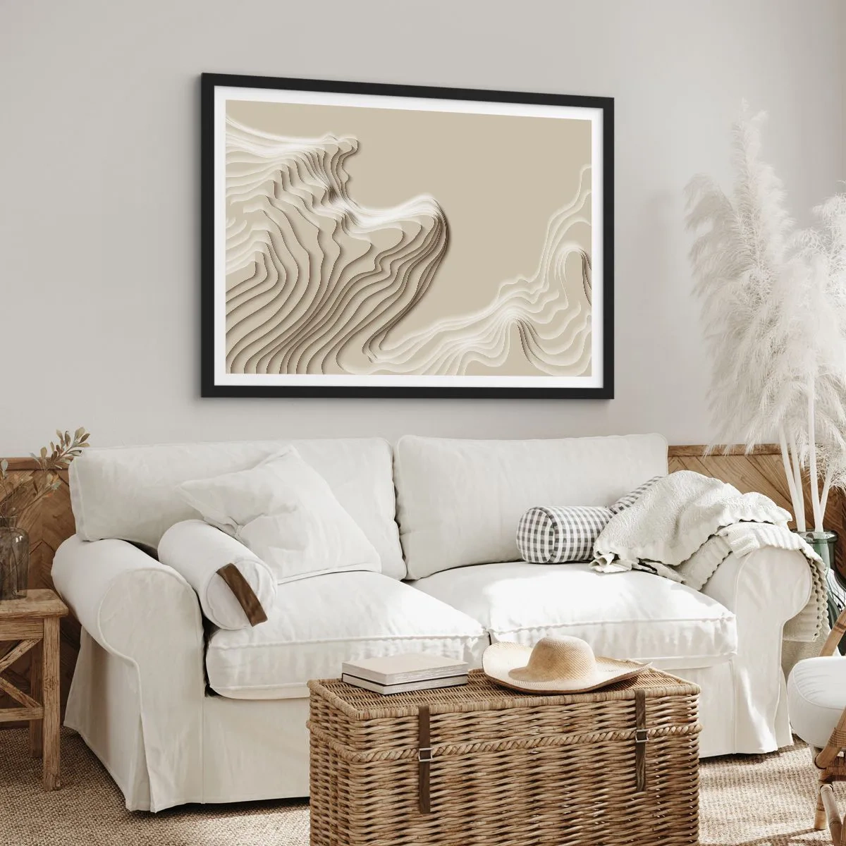 Poster in einem schwarzem Rahmen - Topographie der Kunst - 91x61 cm