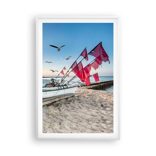 Poster in einem weißen Rahmen - Wohlverdiente Ruhe - 61x91 cm