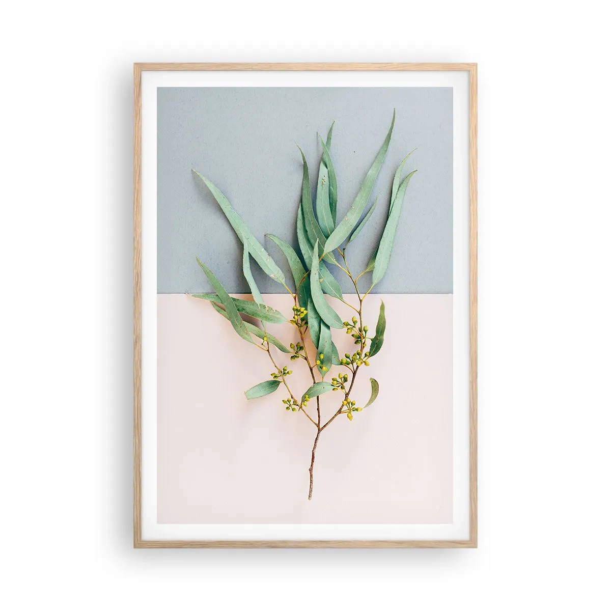 Poster in einem Rahmen aus heller Eiche - Pastellige Subtilität - 70x100 cm