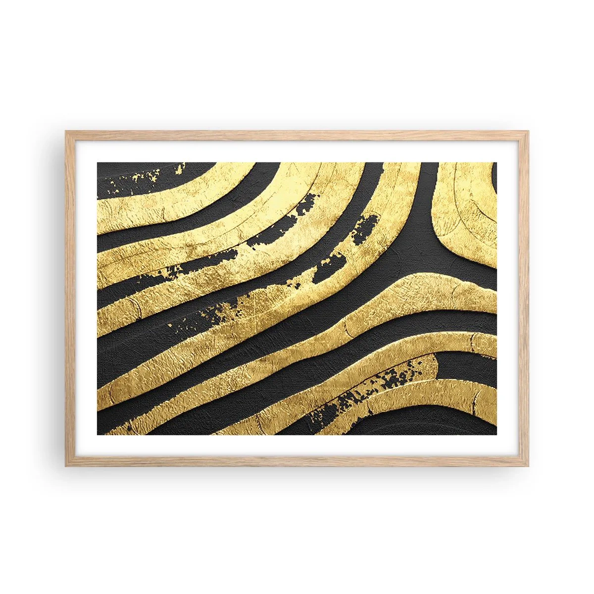 Poster in einem Rahmen aus heller Eiche - Alles fließt - 70x50 cm