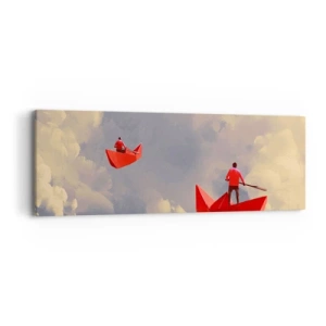 Bild auf Leinwand - Leinwandbild - Expedition der Träumer - 90x30 cm