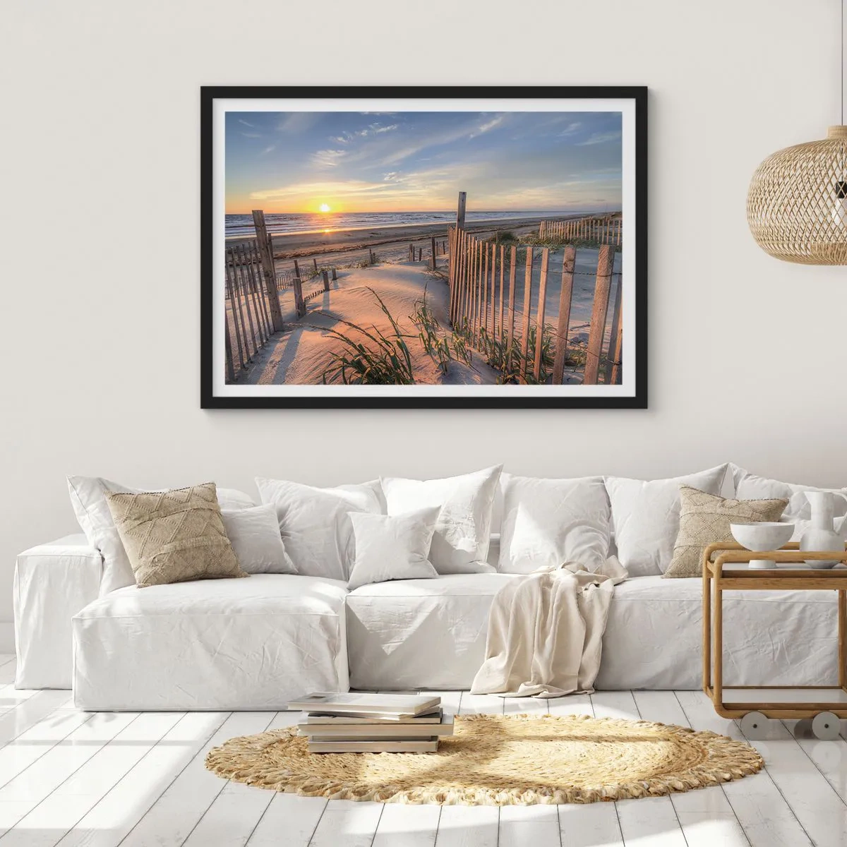 Poster in einem schwarzem Rahmen - Schein und Schatten des Windes - 40x30 cm