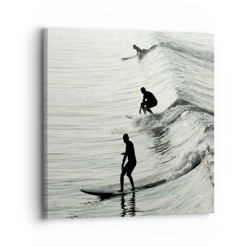 Bild auf Leinwand - Leinwandbild - Gegen die Welle - 30x30 cm