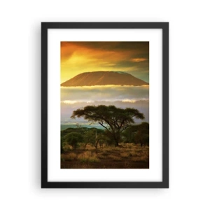 Poster in einem schwarzem Rahmen - Ein Reisetraum - 30x40 cm