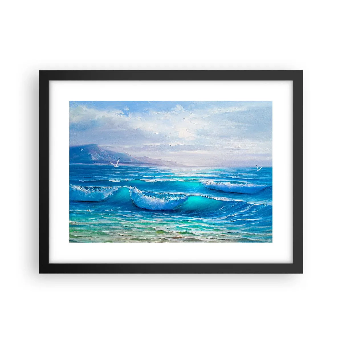 Poster in einem schwarzem Rahmen - Es bringt Erleichterung - 40x30 cm