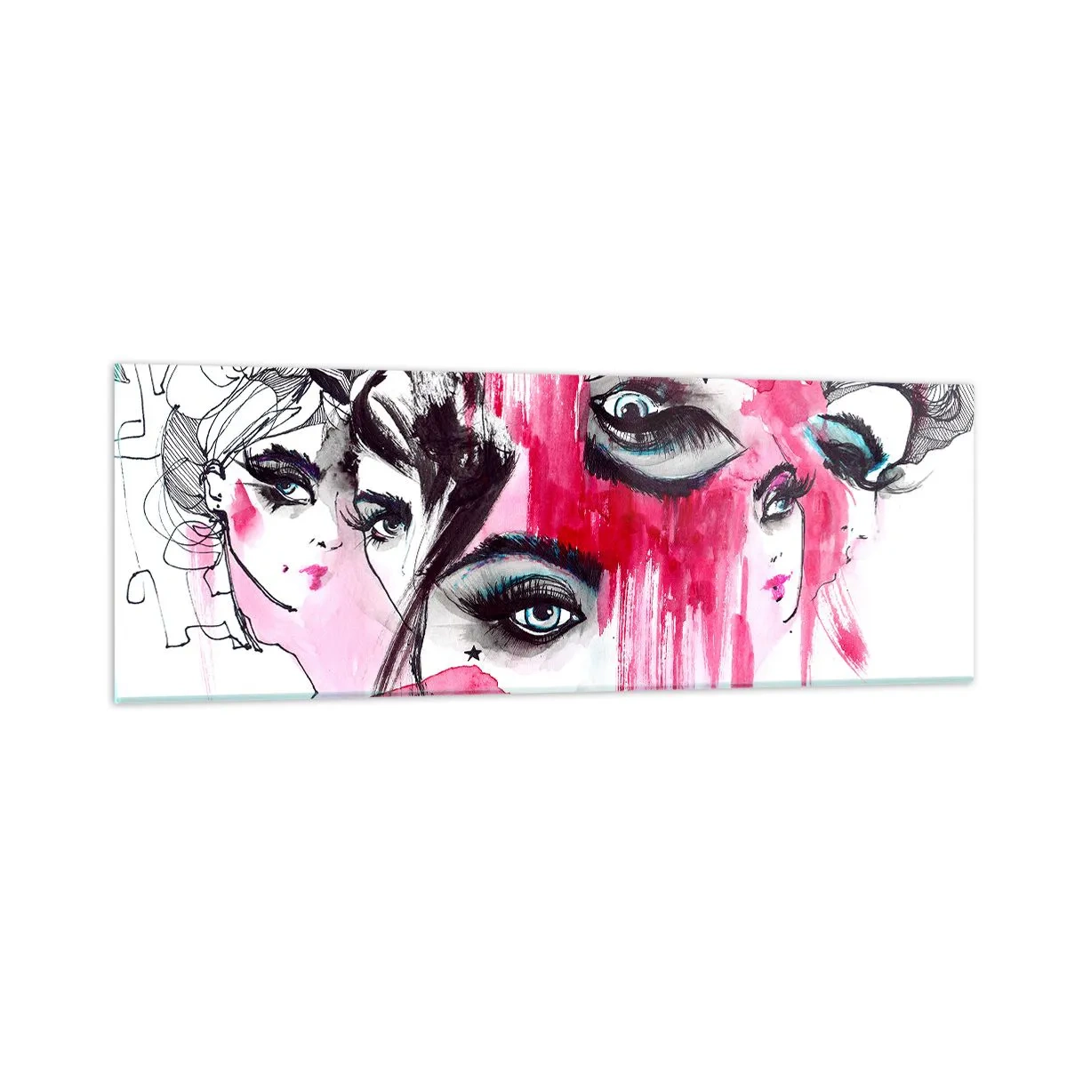 Glasbild - Bild auf glas - , - 90x30 cm