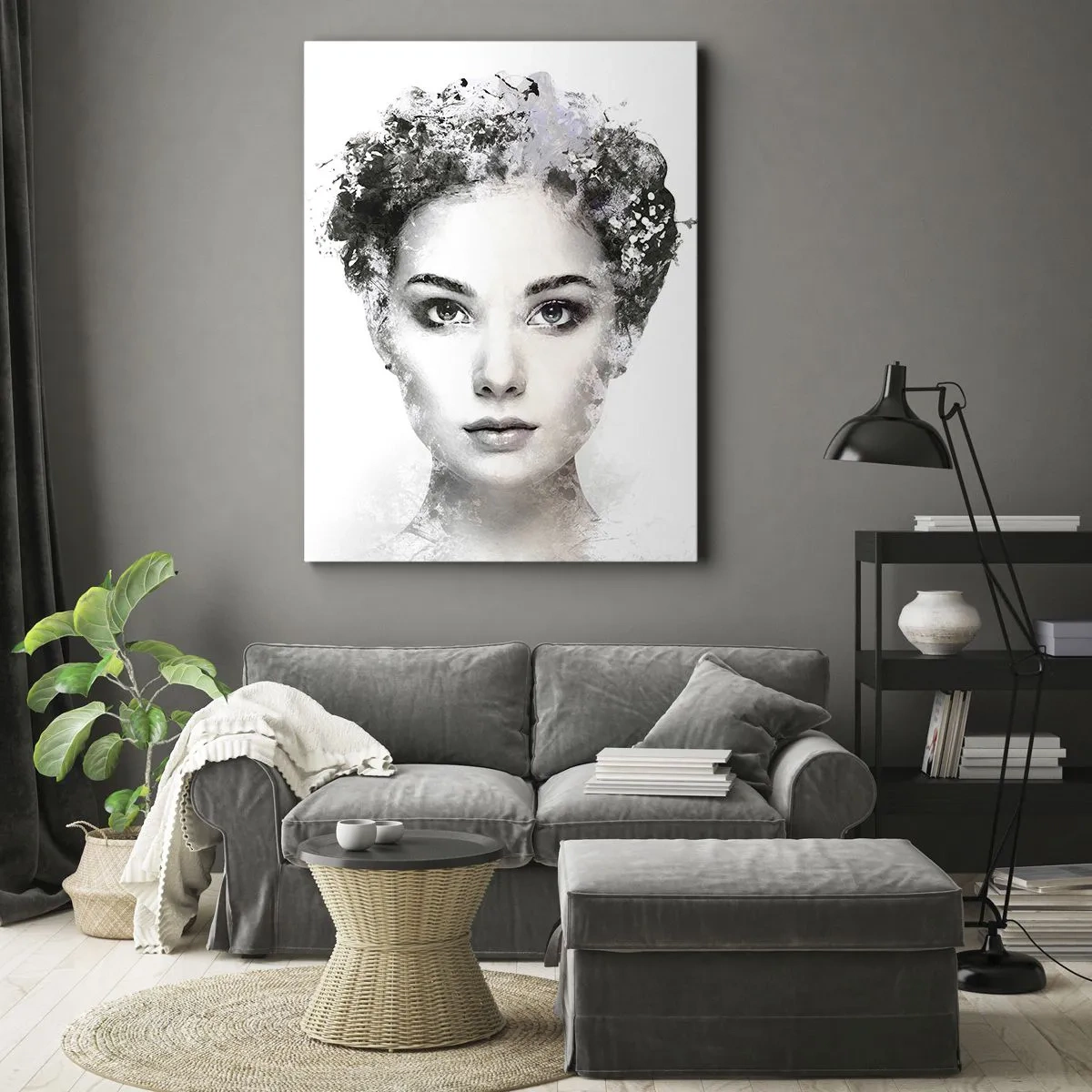 Bild auf Leinwand - Leinwandbild - Ein äußerst stilvolles Portrait - 55x100 cm