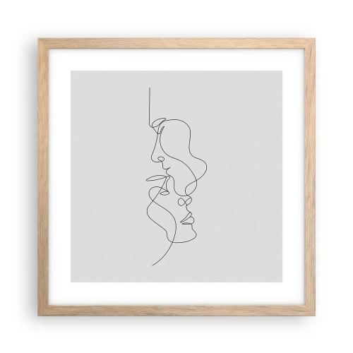 Poster in einem Rahmen aus heller Eiche - Die Hitze bitterer Begierden - 40x40 cm