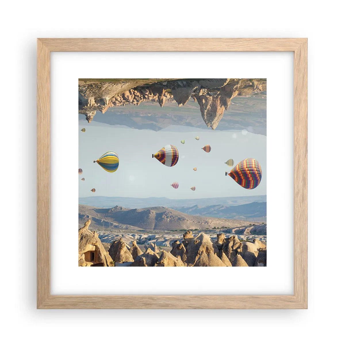 Poster in einem Rahmen aus heller Eiche - Hier ist alles möglich - 30x30 cm