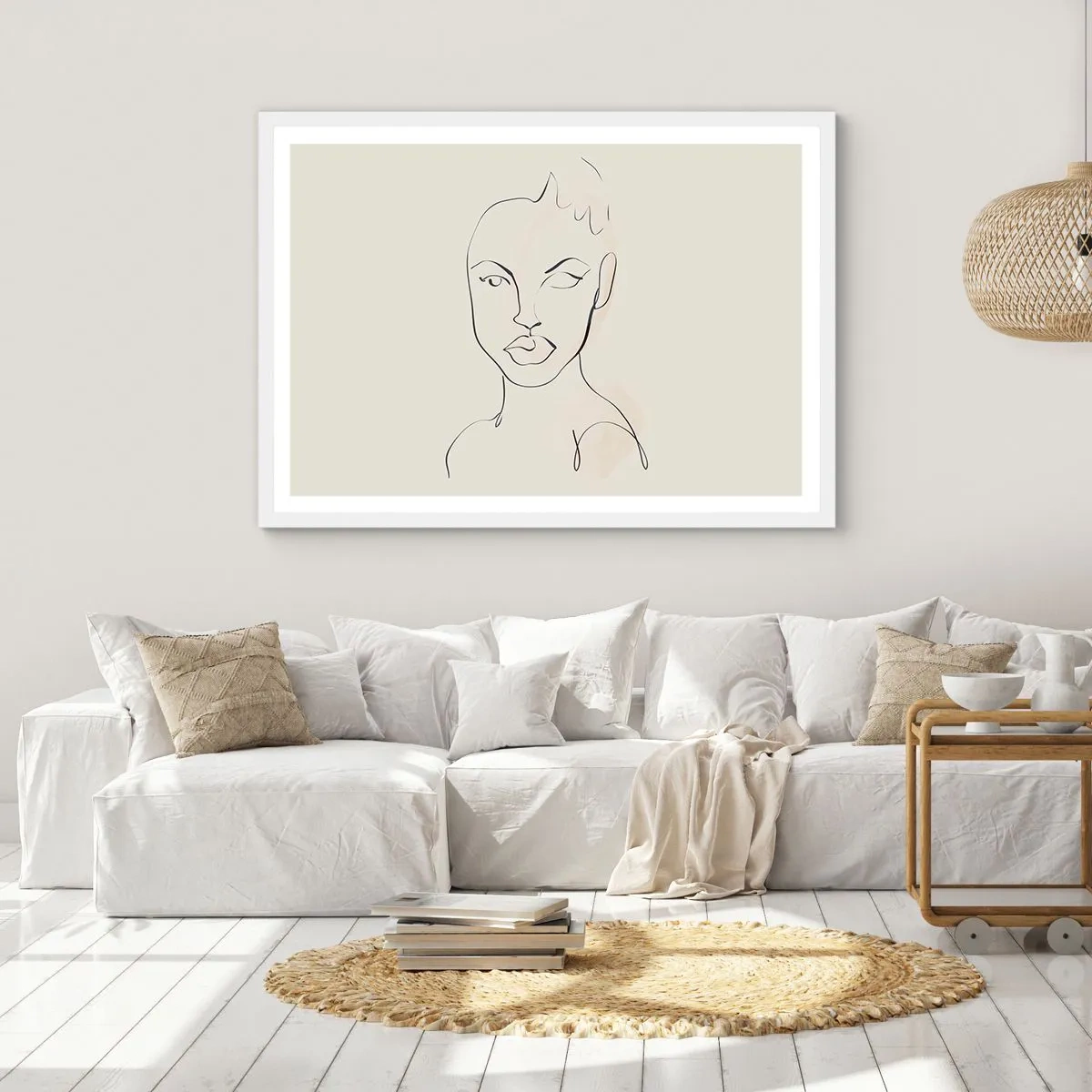 Poster in einem weißen Rahmen - Umriss der Sinnlichkeit - 40x30 cm