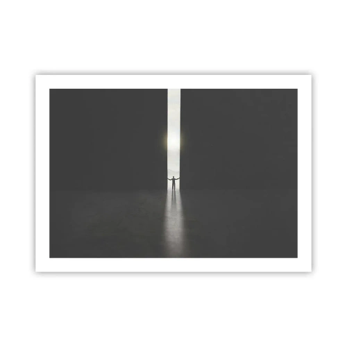 Poster - Ein Schritt in eine strahlende Zukunft - 70x50 cm