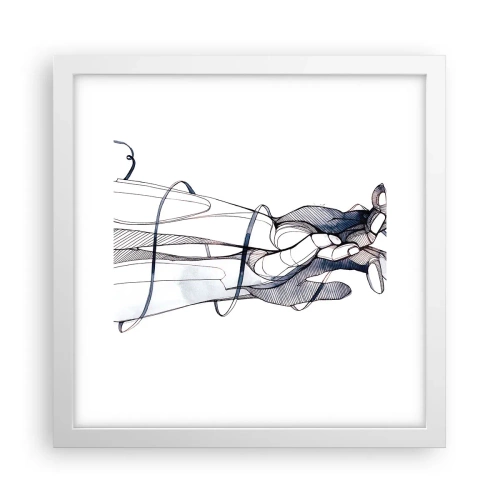 Poster in einem weißen Rahmen - Touch-Studie - 30x30 cm