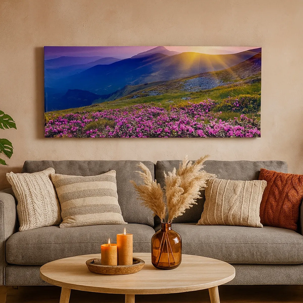 Bild auf Leinwand - Leinwandbild - … Und drumherum duftet es nach Latschenkiefer und dem Duft von Kräutern - 30x30 cm