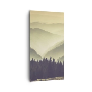 Bild auf Leinwand - Leinwandbild - Hinter den sieben Bergen ... - 65x120 cm