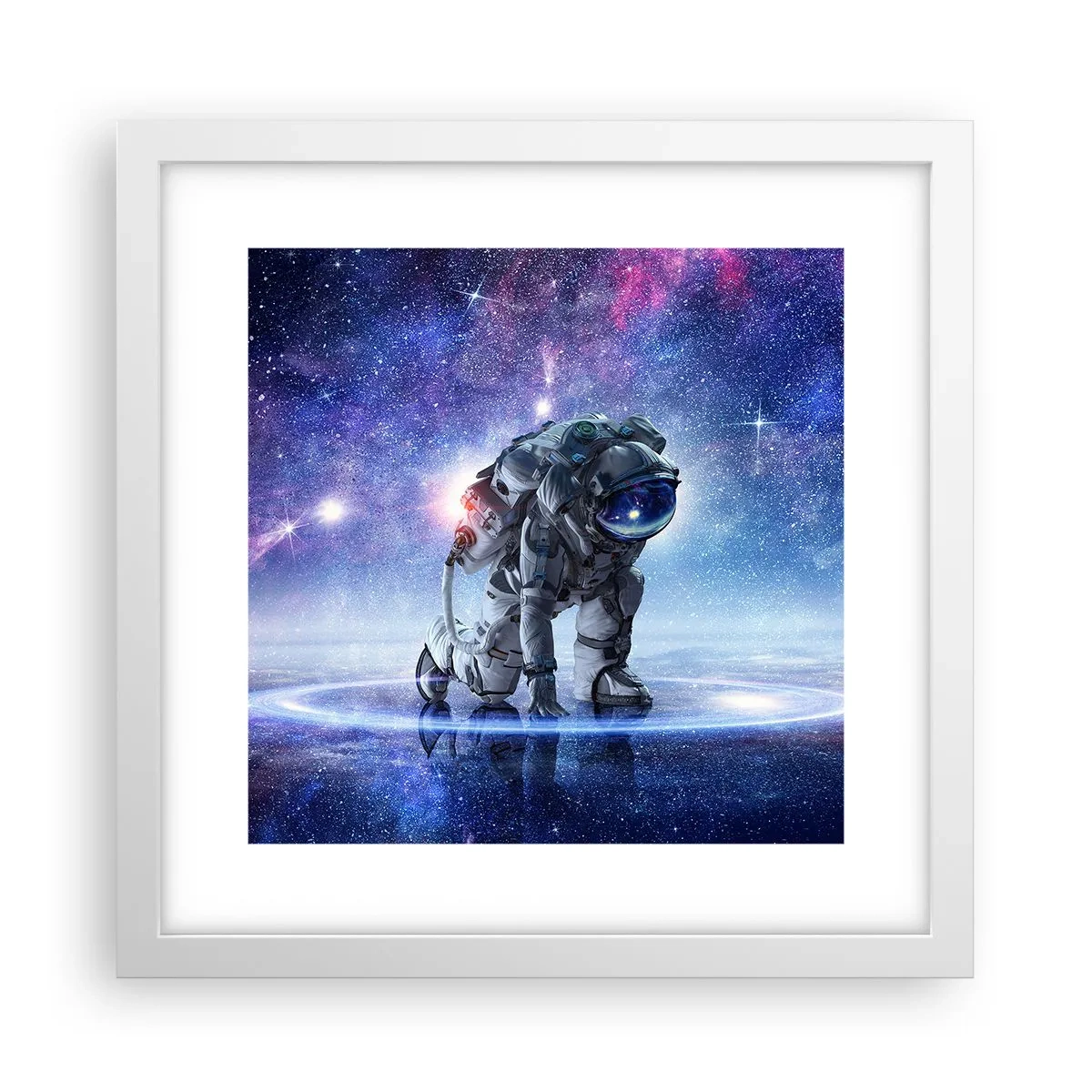 Poster in einem weißen Rahmen - Der Sternenhimmel über mir - 30x30 cm