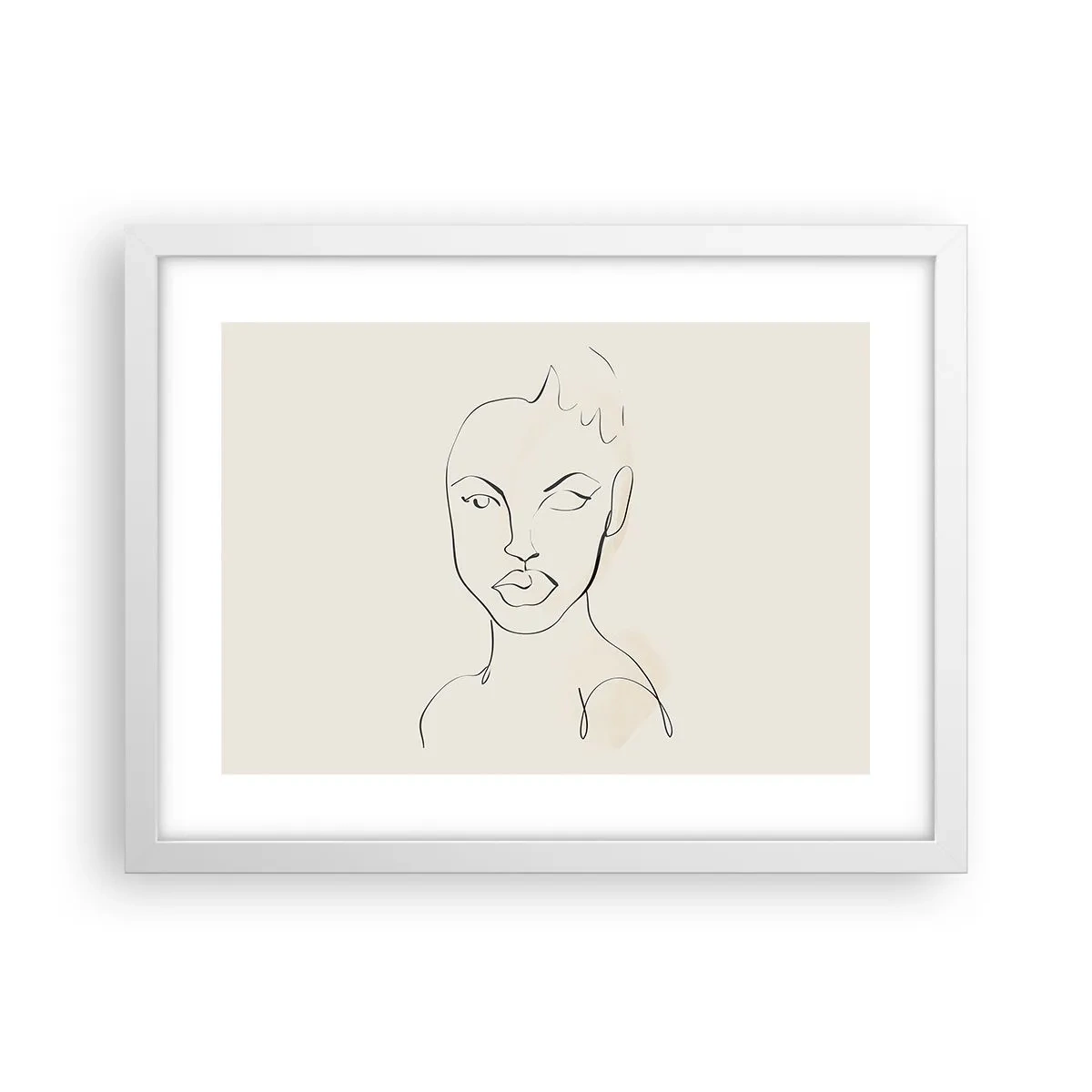 Poster in einem weißen Rahmen - Umriss der Sinnlichkeit - 40x30 cm