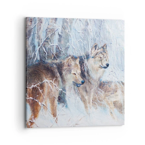 Bild auf Leinwand - Leinwandbild - Beachtung! Hier kommt ... - 70x70 cm