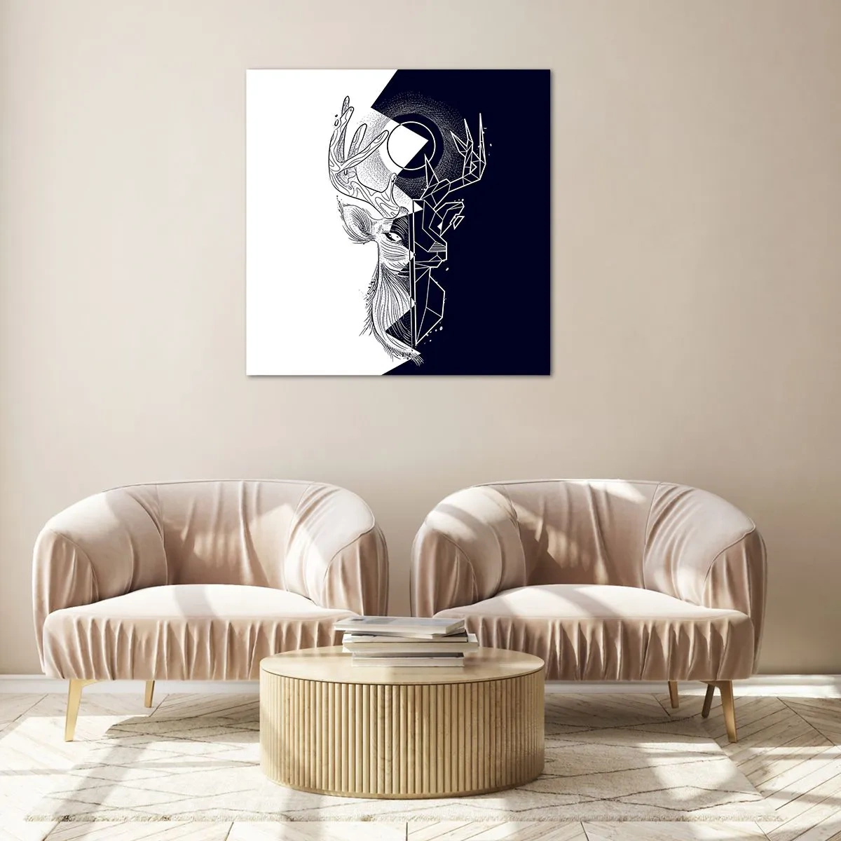 Glasbild - Bild auf glas - Der Kampf und die Einheit der Gegensätze - 40x40 cm