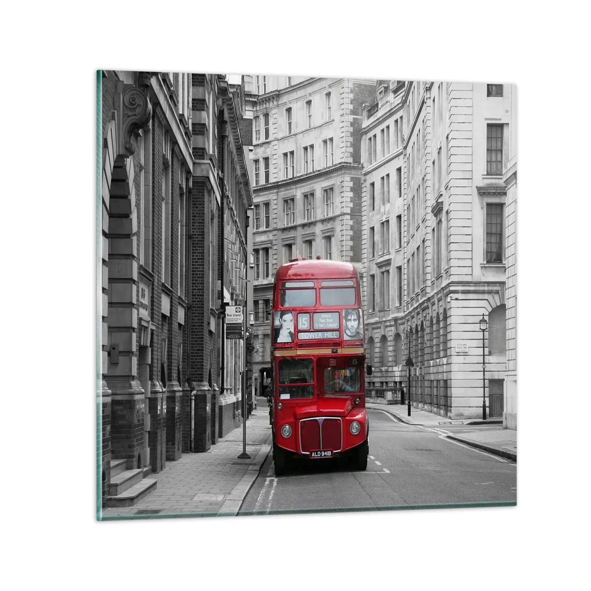 Glasbild - Bild auf glas - Der Alltag muss nicht grau sein - 70x70 cm