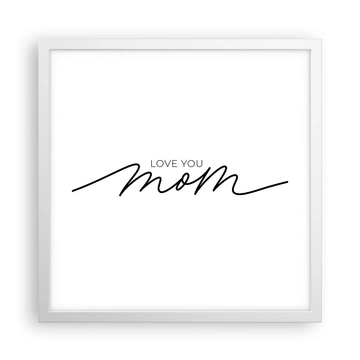 Poster in einem weißen Rahmen - Große Emotionen - 40x40 cm