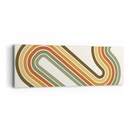 Bild auf Leinwand - Leinwandbild - Zickzack zum Ziel - 90x30 cm