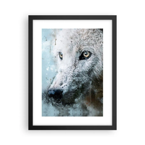 Poster in einem schwarzem Rahmen - Lerne die Wolfsseele kennen - 30x40 cm