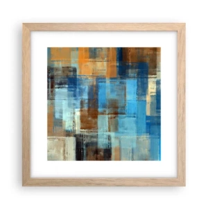 Poster in einem Rahmen aus heller Eiche - Durch den blauen Schleier - 30x30 cm