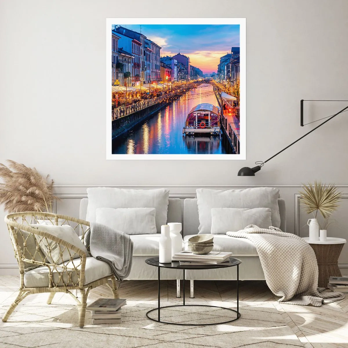 Poster - Ein Abend voller Licht und Spaß - 40x40 cm