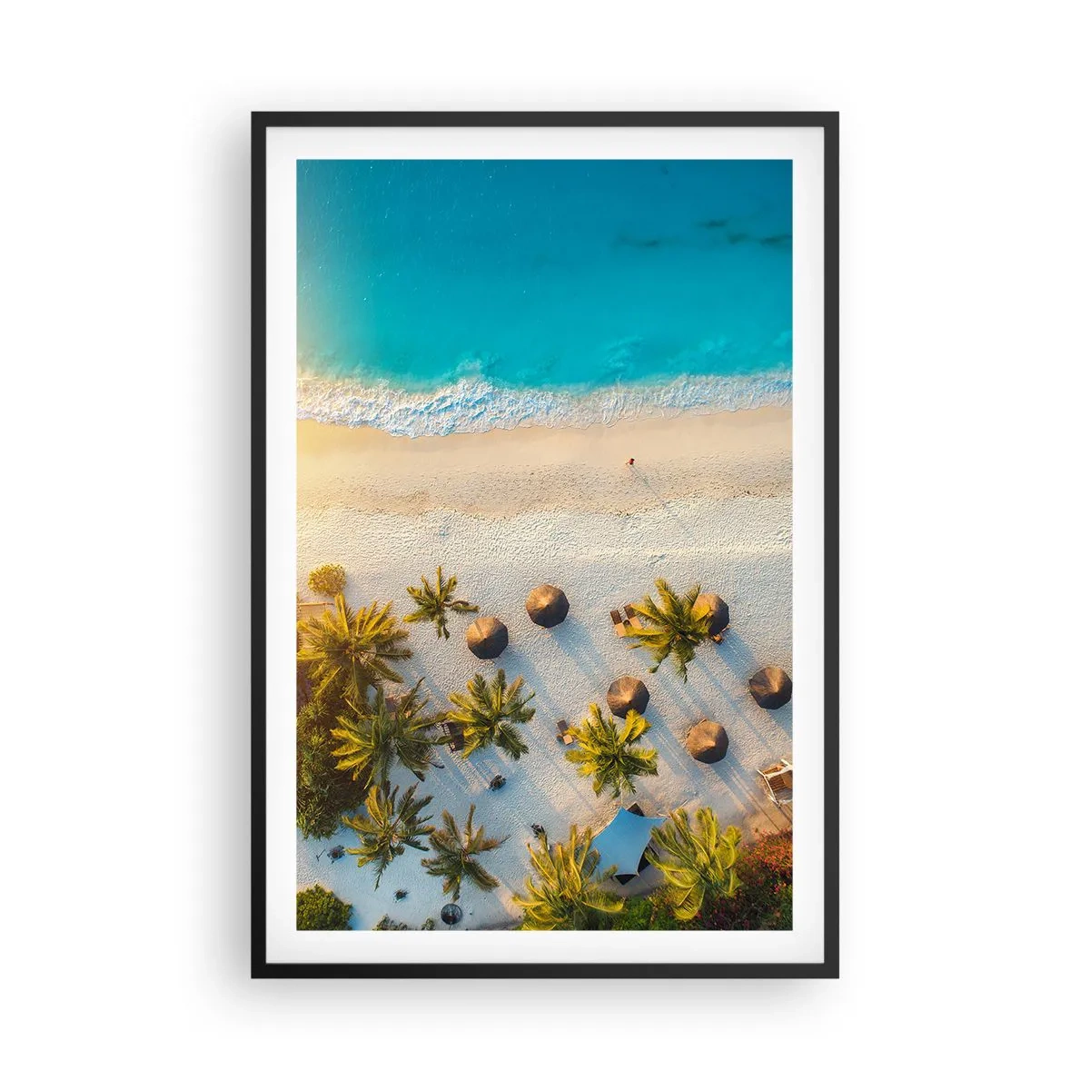 Poster in einem schwarzem Rahmen - Willkommen im Paradies - 61x91 cm