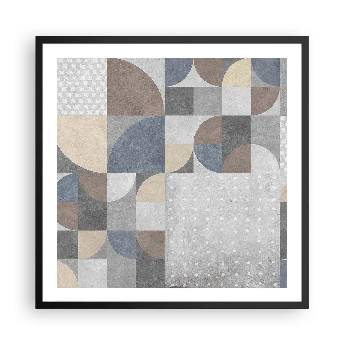 Poster in einem schwarzem Rahmen - Keramische Fantasie - 60x60 cm