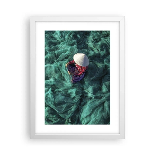 Poster in einem weißen Rahmen - In einem Meer aus Netzen - 30x40 cm