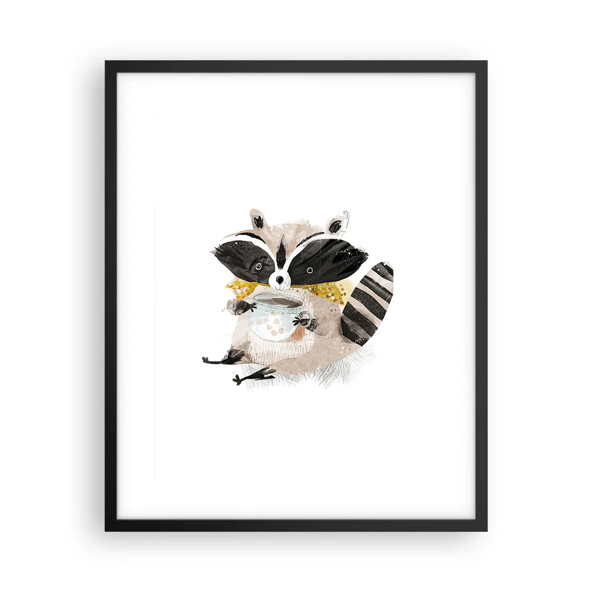 Poster in einem schwarzem Rahmen - Mein Freund der Waschbär - 40x50 cm