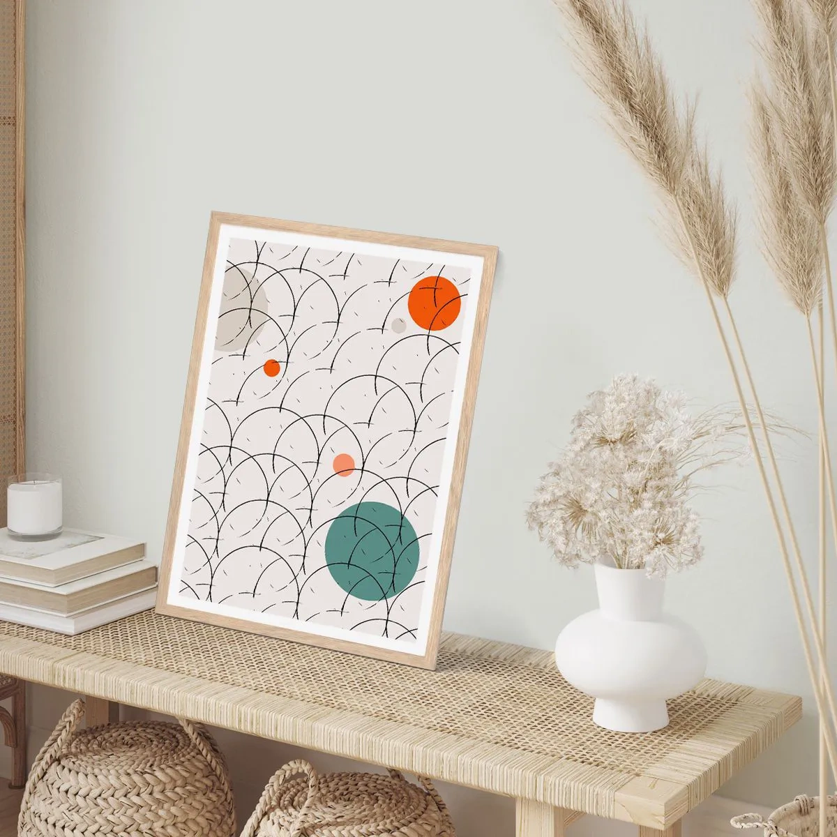 Poster in einem Rahmen aus heller Eiche - Im Pop-Art-Geist - 50x70 cm