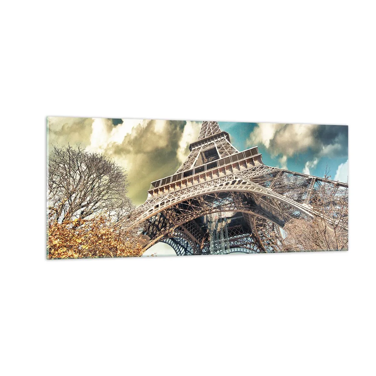 Glasbild - Bild auf glas - Und im Herbst in Paris ... - 100x40 cm
