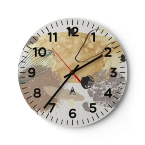 Wanduhr - Glasuhr - Angewandte Plumkologie - 40x40 cm