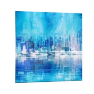 Glasbild - Bild auf glas - In Blau ertrunken - 50x50 cm