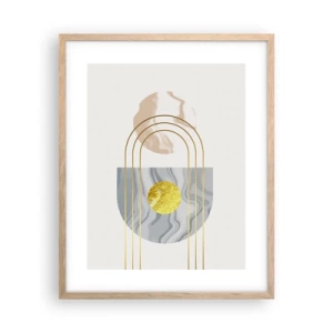 Poster in einem Rahmen aus heller Eiche - Helligkeit und Brillanz - 40x50 cm