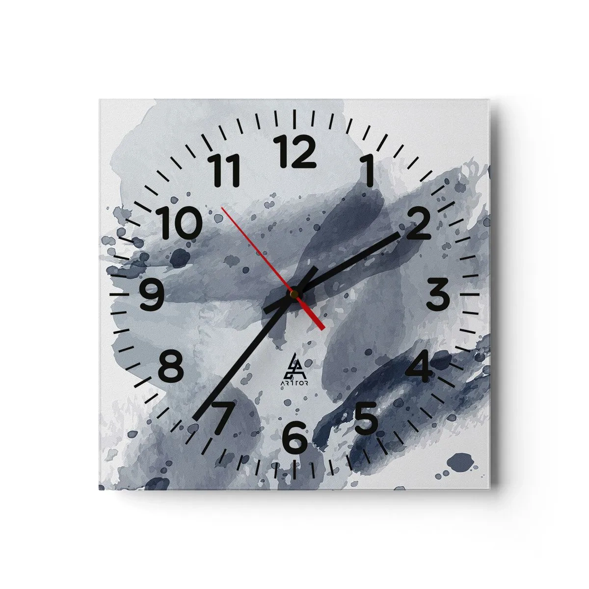 Wanduhr - Glasuhr - Eine Studie über die Natur des Wassers - 30x30 cm