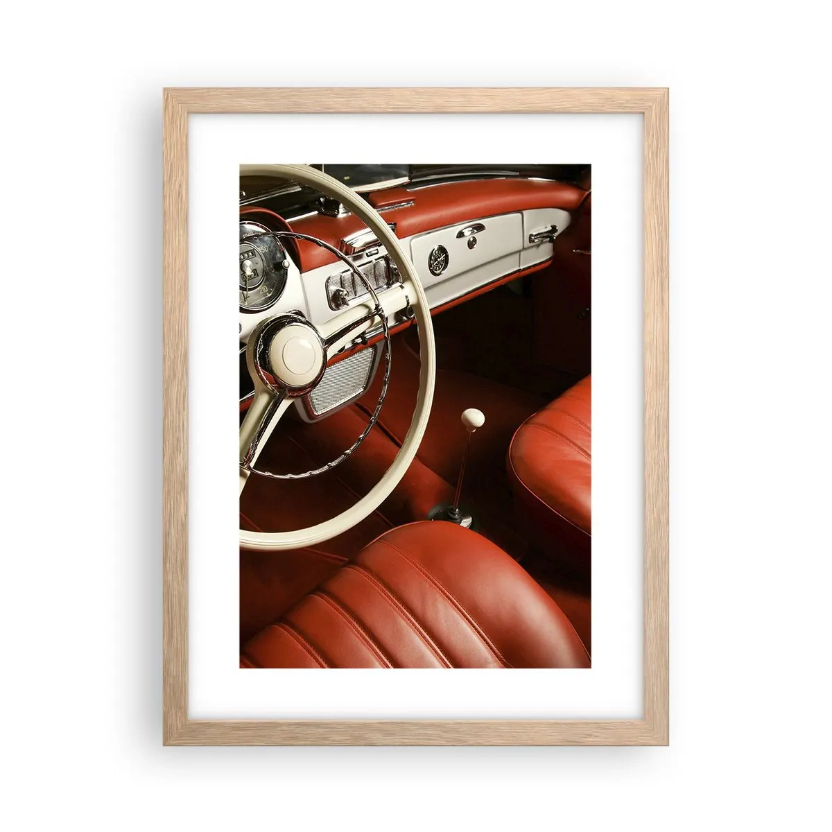 Poster in einem Rahmen aus heller Eiche - Luxus im Vintagestil - 30x40 cm