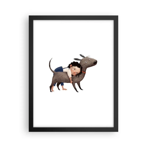 Poster in einem schwarzem Rahmen - Beste Freunde - 30x40 cm