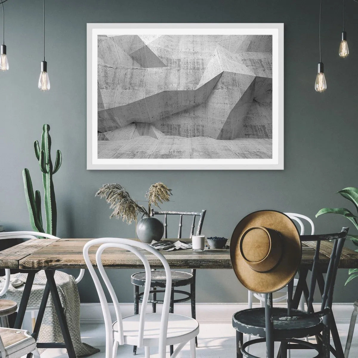 Poster in einem weißen Rahmen - Eine echte Herausforderung - 91x61 cm