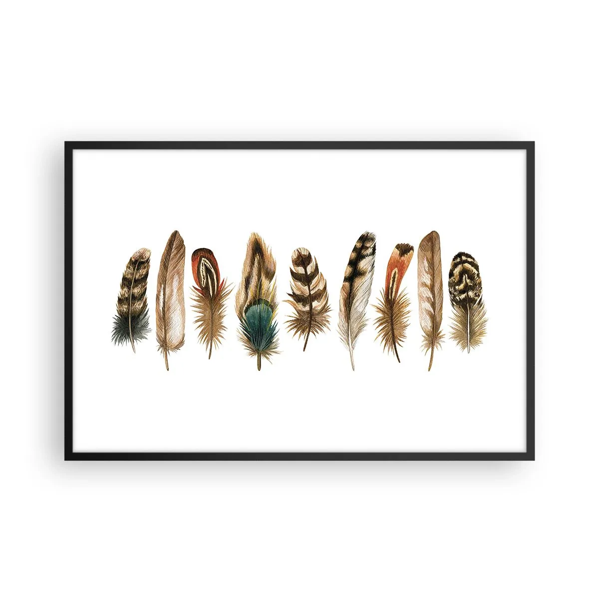 Poster in einem schwarzem Rahmen - Eine federleichte Variante - 91x61 cm