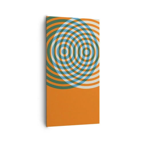 Bild auf Leinwand - Leinwandbild - Abstrakte kreisförmige Variation - 65x120 cm