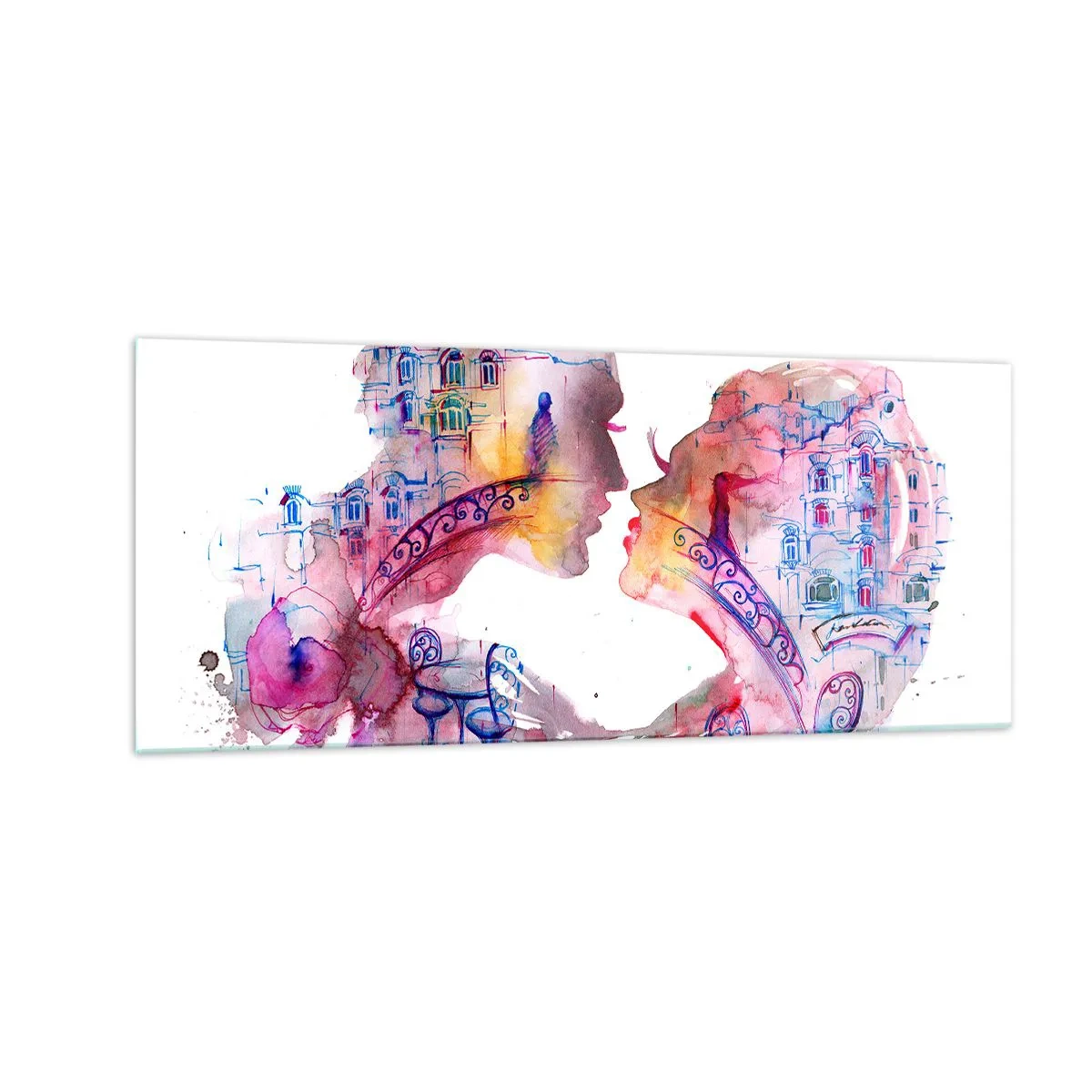 Glasbild - Bild auf glas - Die geheime Seufzerbrücke - 100x40 cm
