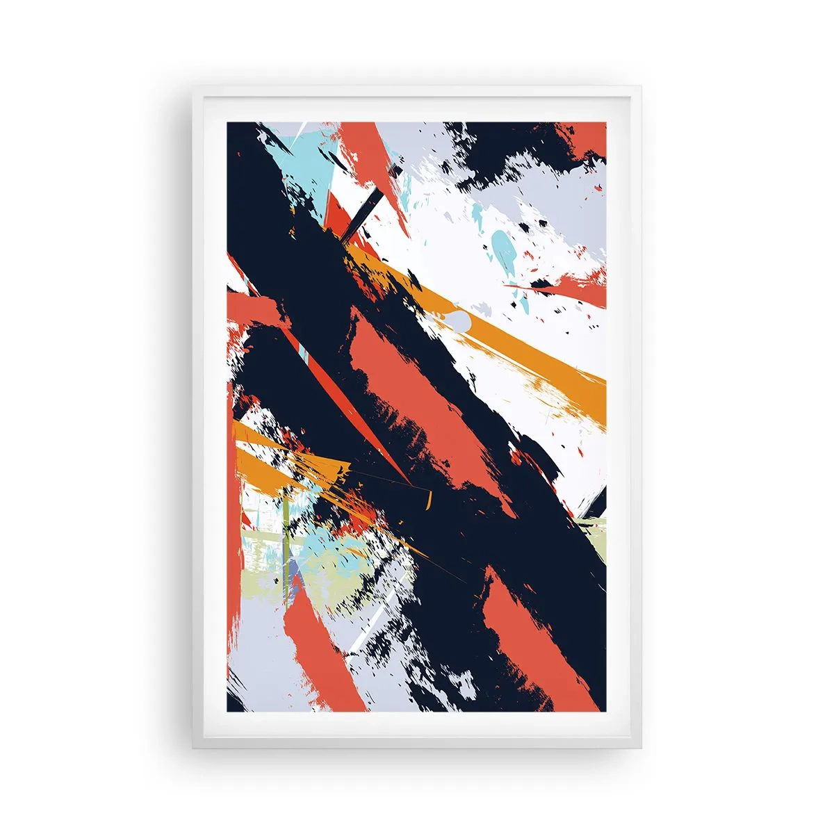 Poster in einem weißen Rahmen - Dynamische Komposition - 61x91 cm