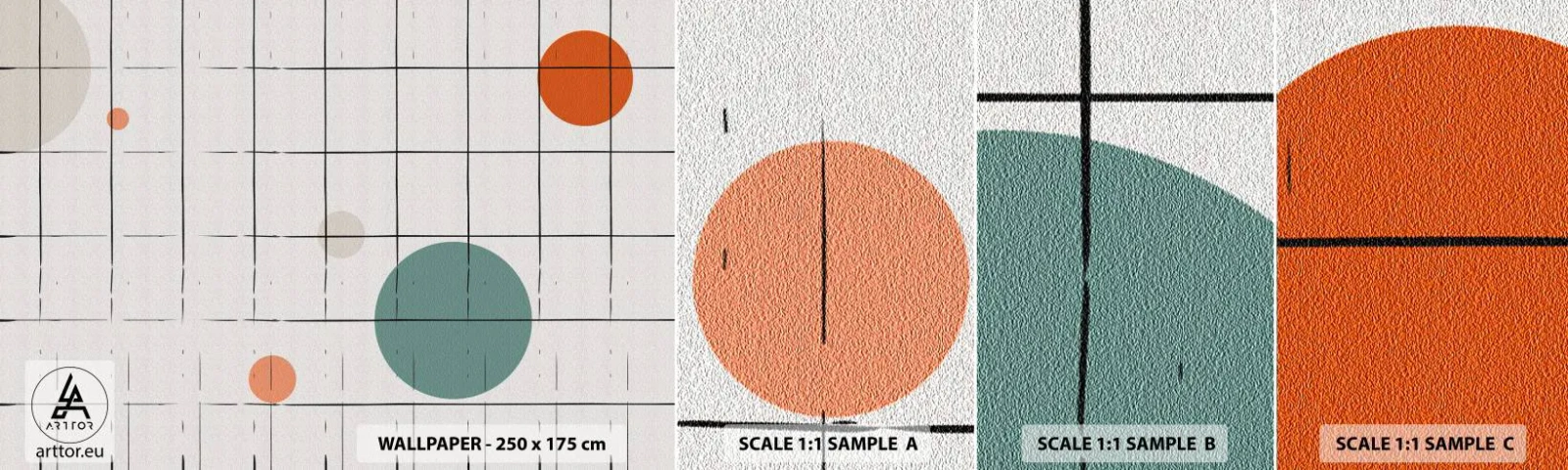 Fototapetenmuster Standard Eco - Gefangen. Wir oder sie? - Hintergrund, Räder, Gitter - 100x30 cm