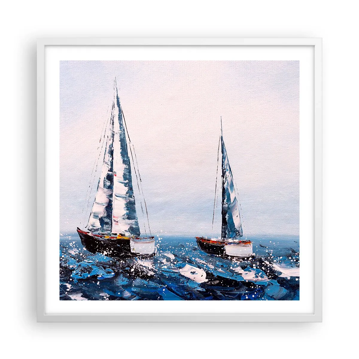 Poster in einem weißen Rahmen - Bruderschaft des Windes - 60x60 cm