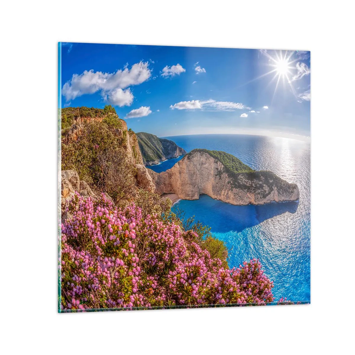 Glasbild - Bild auf glas - Mein toller Griechenlandurlaub - 60x60 cm