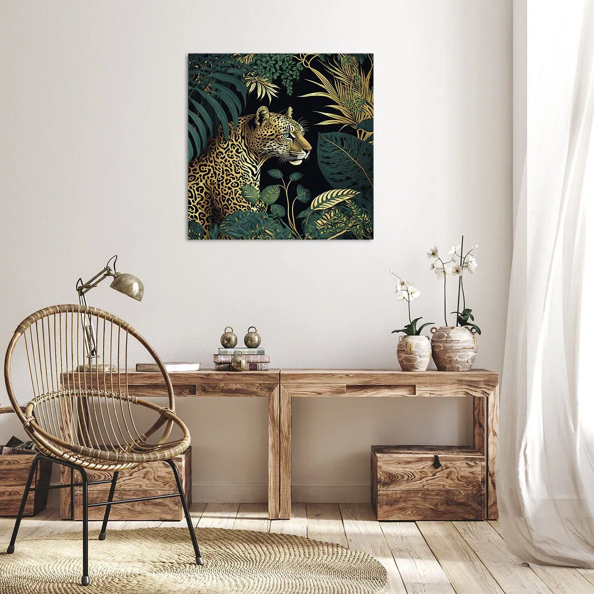 Bild auf Leinwand - Leinwandbild - Gastgeber im Dschungel - 30x30 cm