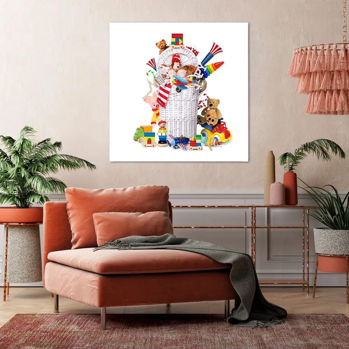 Bild auf Leinwand - Leinwandbild - Schätze für Kleinkinder - 40x40 cm